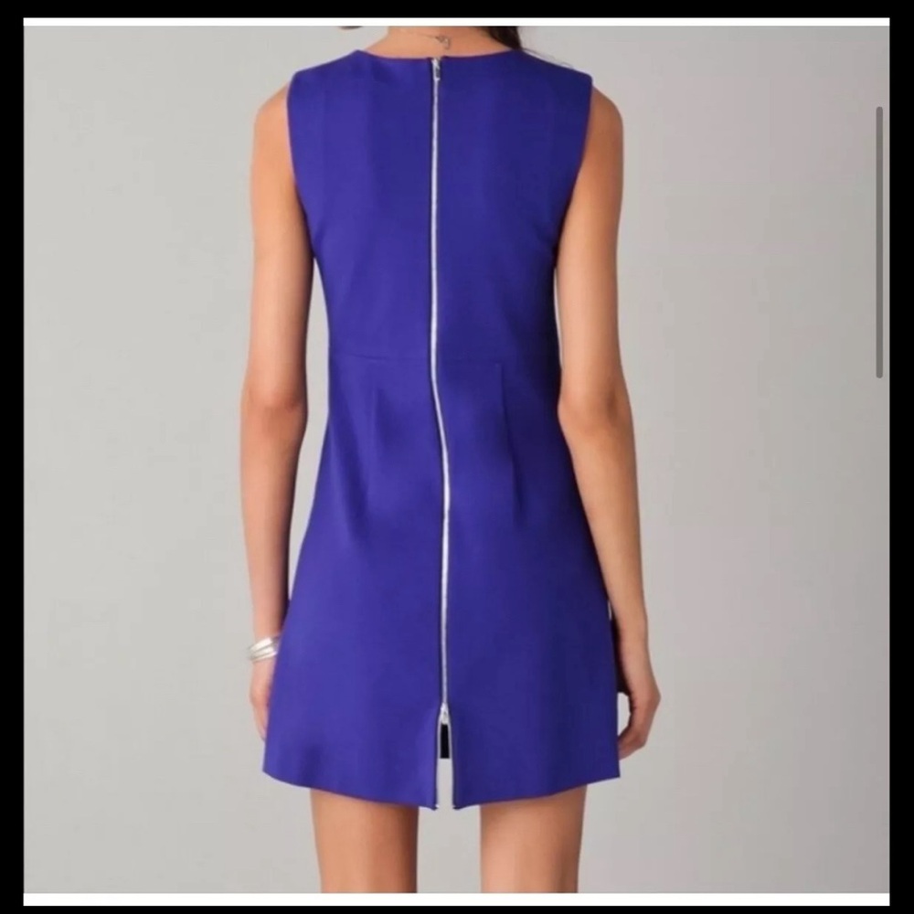 Diane Von Furstenberg Women’s Carpreena Mini Dress Size 6 Blue‎ Full Zip Back